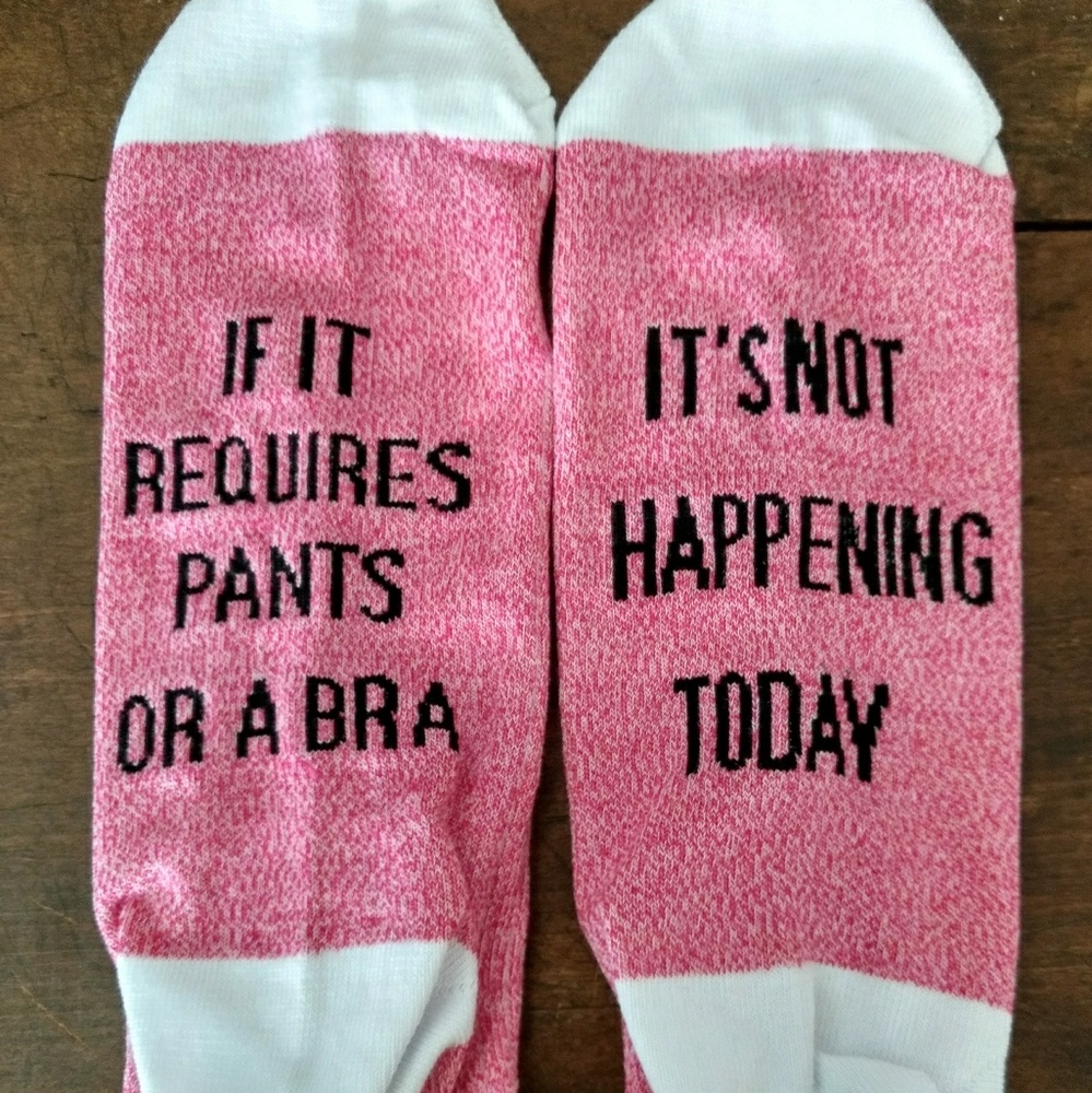 Cute Pinky Red and White Socks.